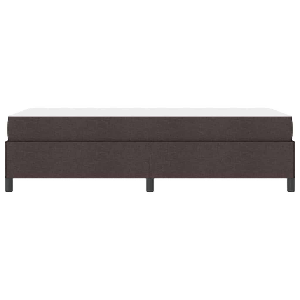 vidaXL Łóżko sprężynowe Ciemny brąz 90 x 200 cm tkanina