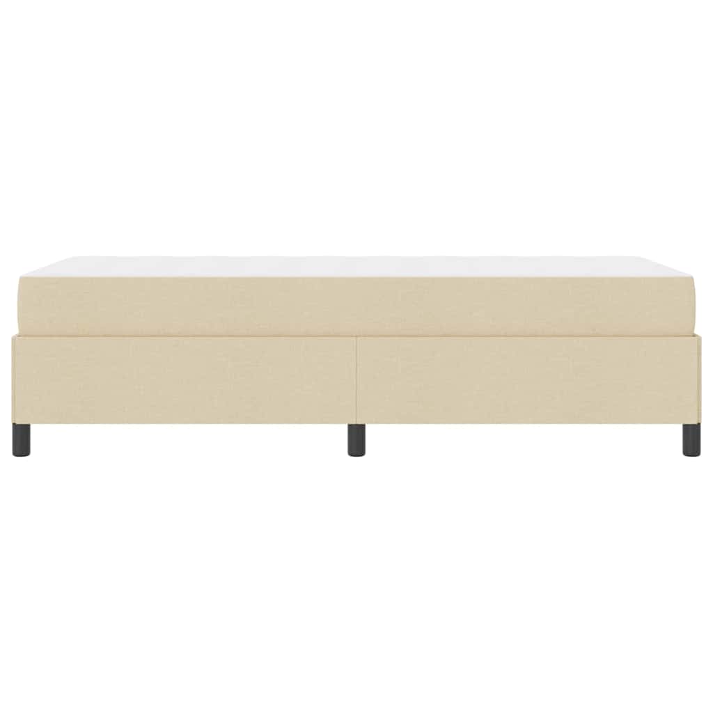 vidaXL Łóżko sprężynowe Kremowy 90 x 200 cm tkanina