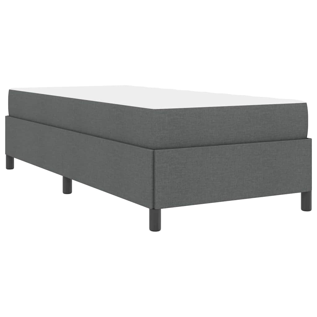 vidaXL Łóżko sprężynowe Ciemnoszary 100 x 200 cm tkanina