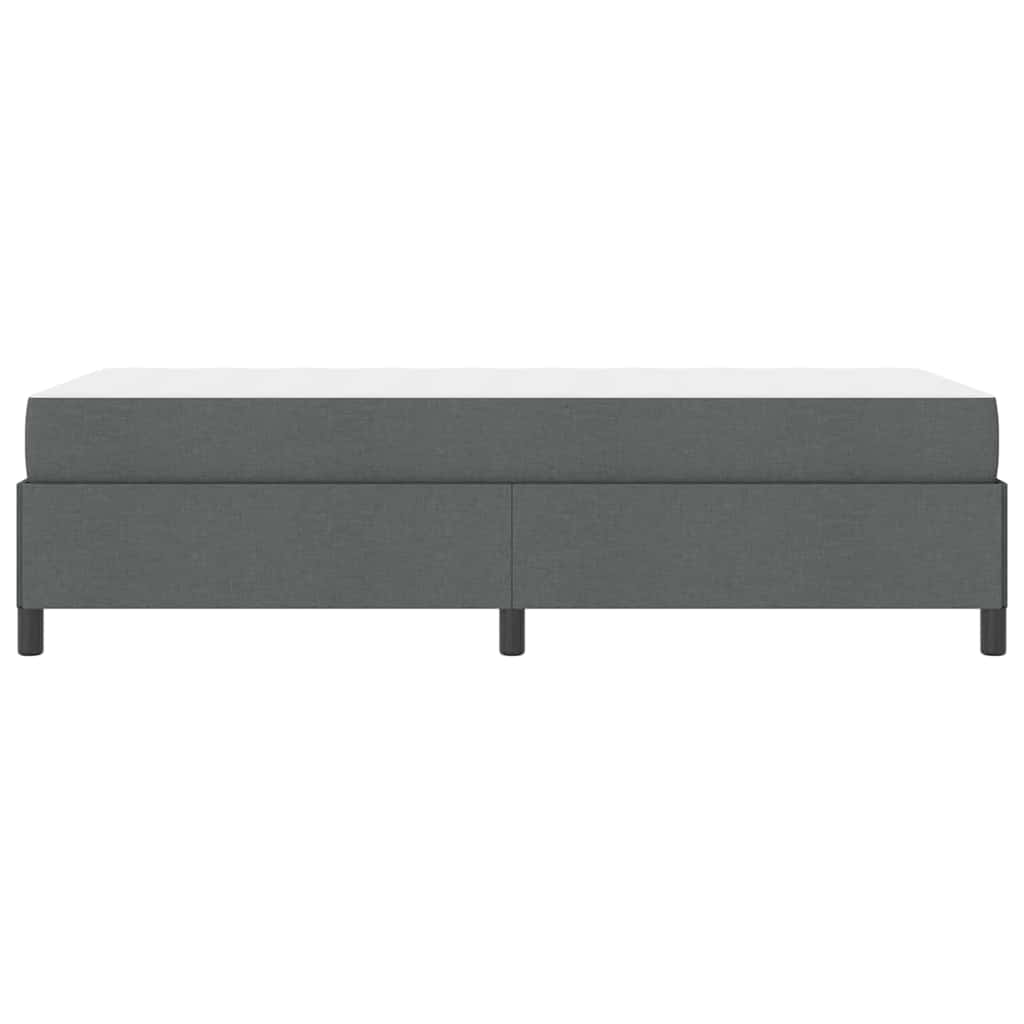 vidaXL Łóżko sprężynowe Ciemnoszary 100 x 200 cm tkanina