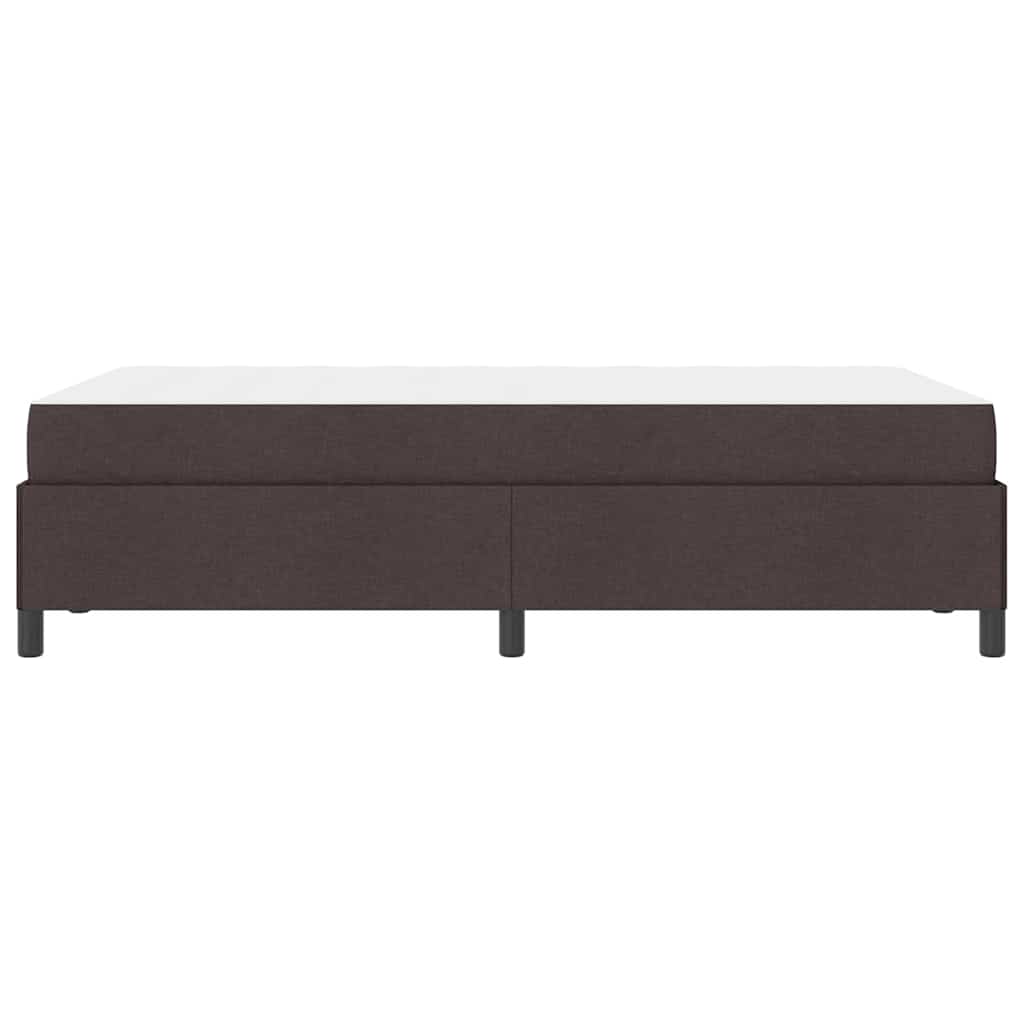 vidaXL Łóżko sprężynowe Ciemny brąz 120 x 190 cm tkanina