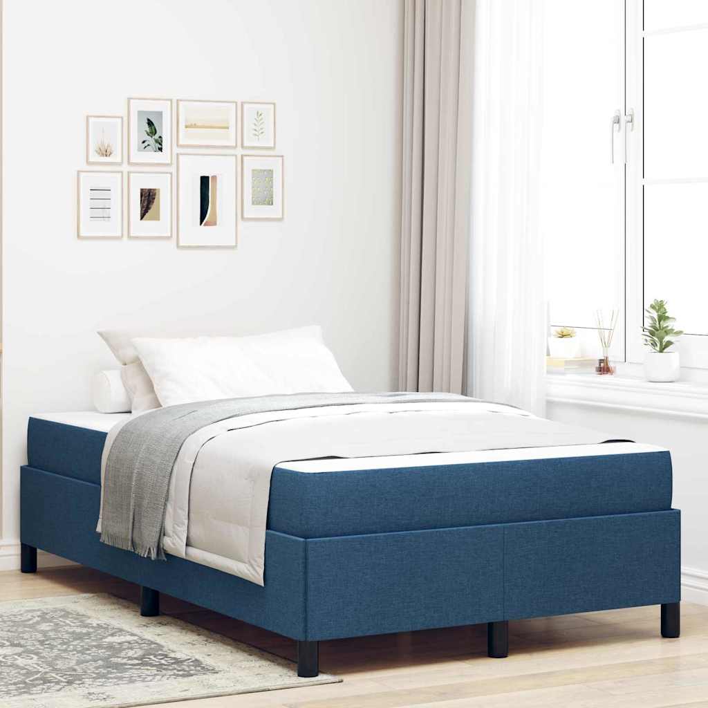 vidaXL Łóżko sprężynowe Niebieski 120 x 190 cm tkanina