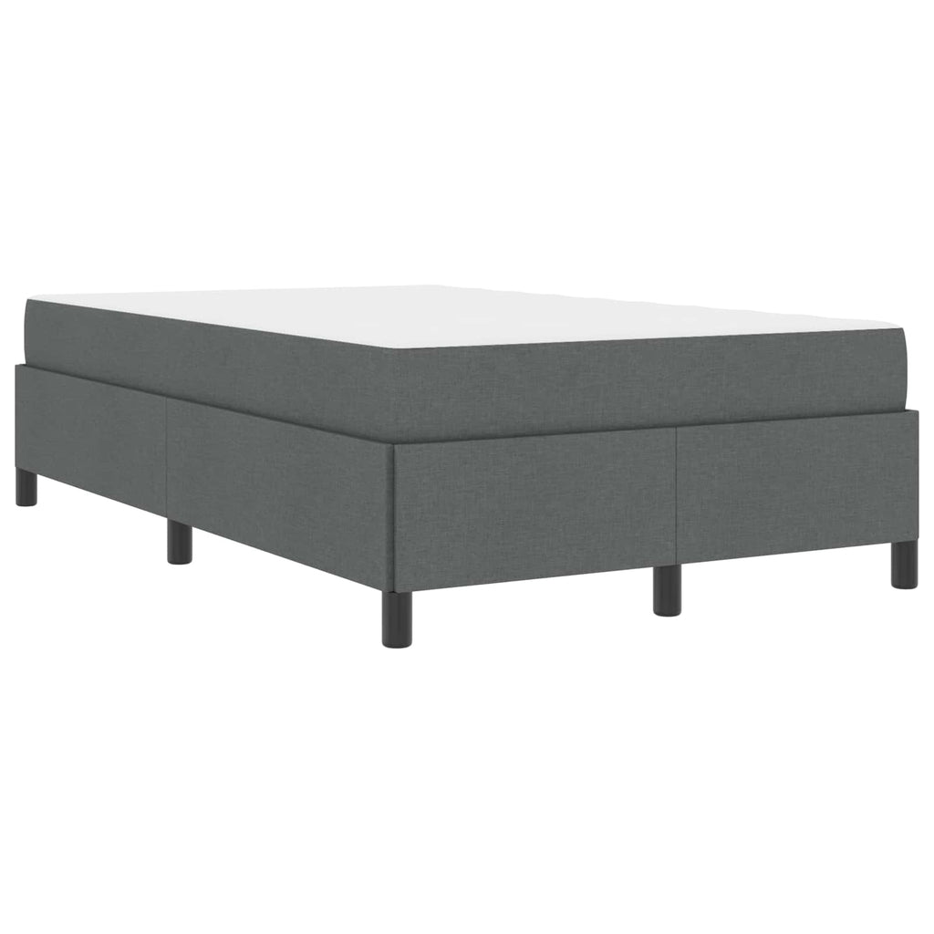 vidaXL Łóżko sprężynowe Ciemnoszary 120 x 200 cm tkanina