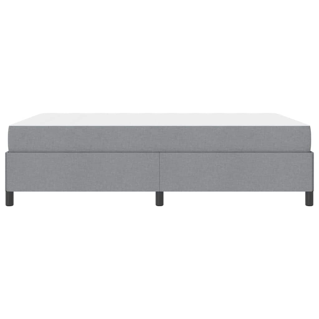 vidaXL Łóżko sprężynowe z materacem Jasnoszary 140 x 190 cm tkanina