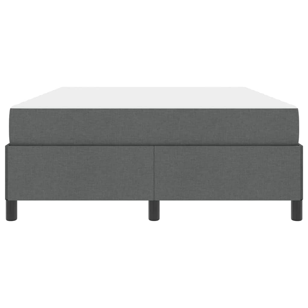 vidaXL Łóżko sprężynowe z materacem Ciemnoszary 140 x 190 cm tkanina