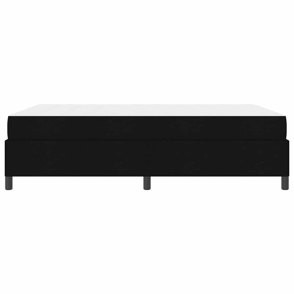 vidaXL Łóżko sprężynowe z materacem Czarny 140 x 190 cm tkanina
