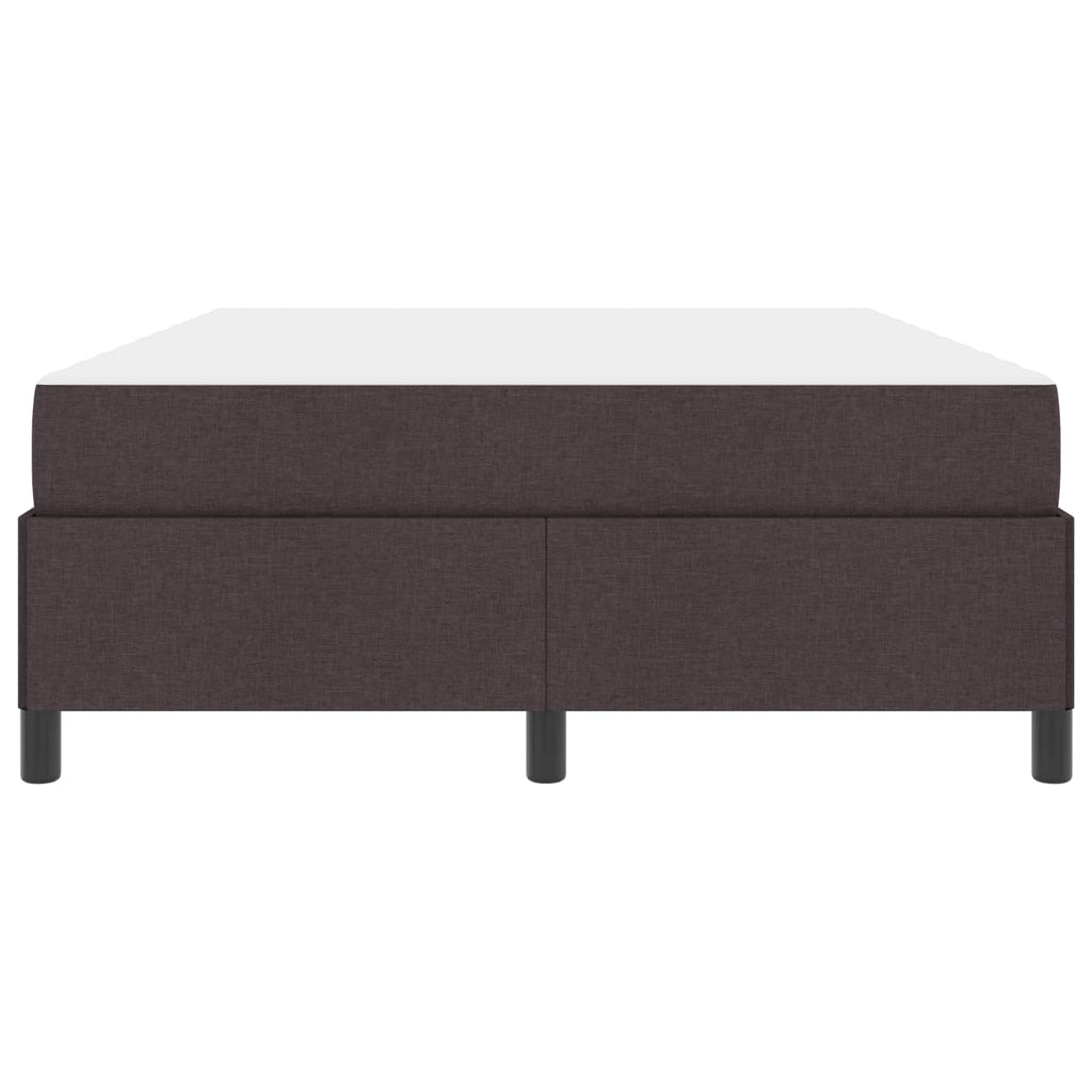 vidaXL Łóżko sprężynowe z materacem Ciemny brąz 140 x 190 cm tkanina