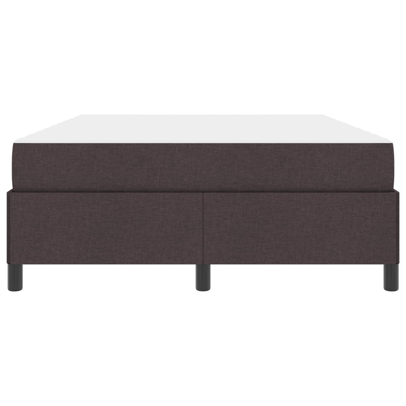 vidaXL Łóżko sprężynowe z materacem Ciemny brąz 140 x 190 cm tkanina