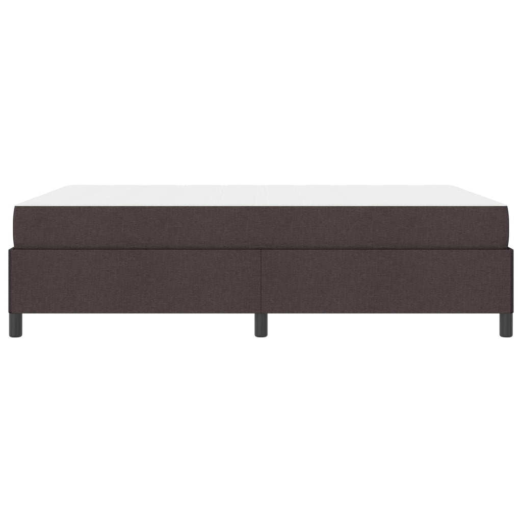 vidaXL Łóżko sprężynowe z materacem Ciemny brąz 140 x 190 cm tkanina