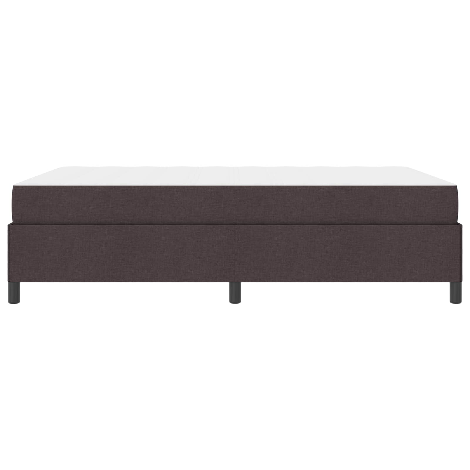 vidaXL Łóżko sprężynowe z materacem Ciemny brąz 140 x 190 cm tkanina