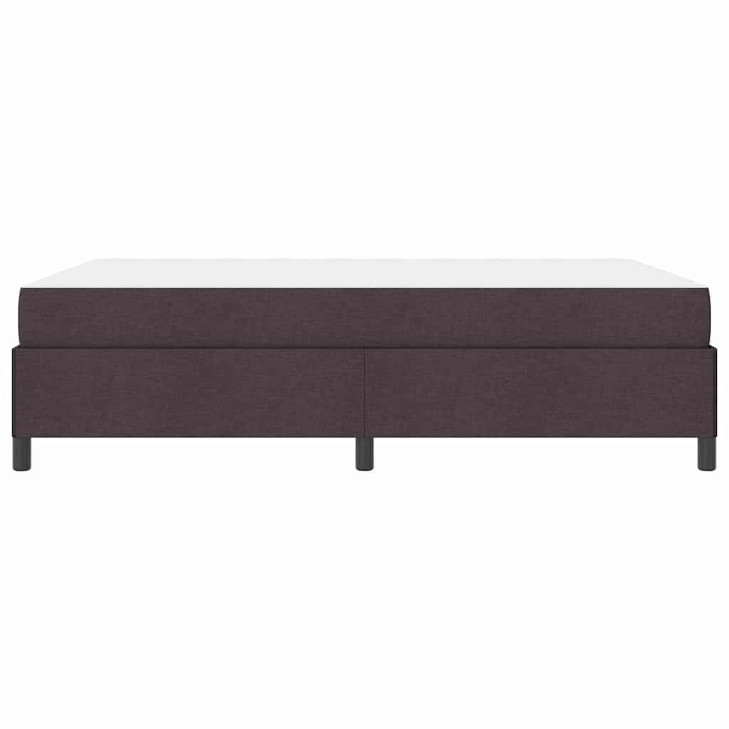 vidaXL Łóżko sprężynowe Ciemny brąz 140 x 200 cm tkanina