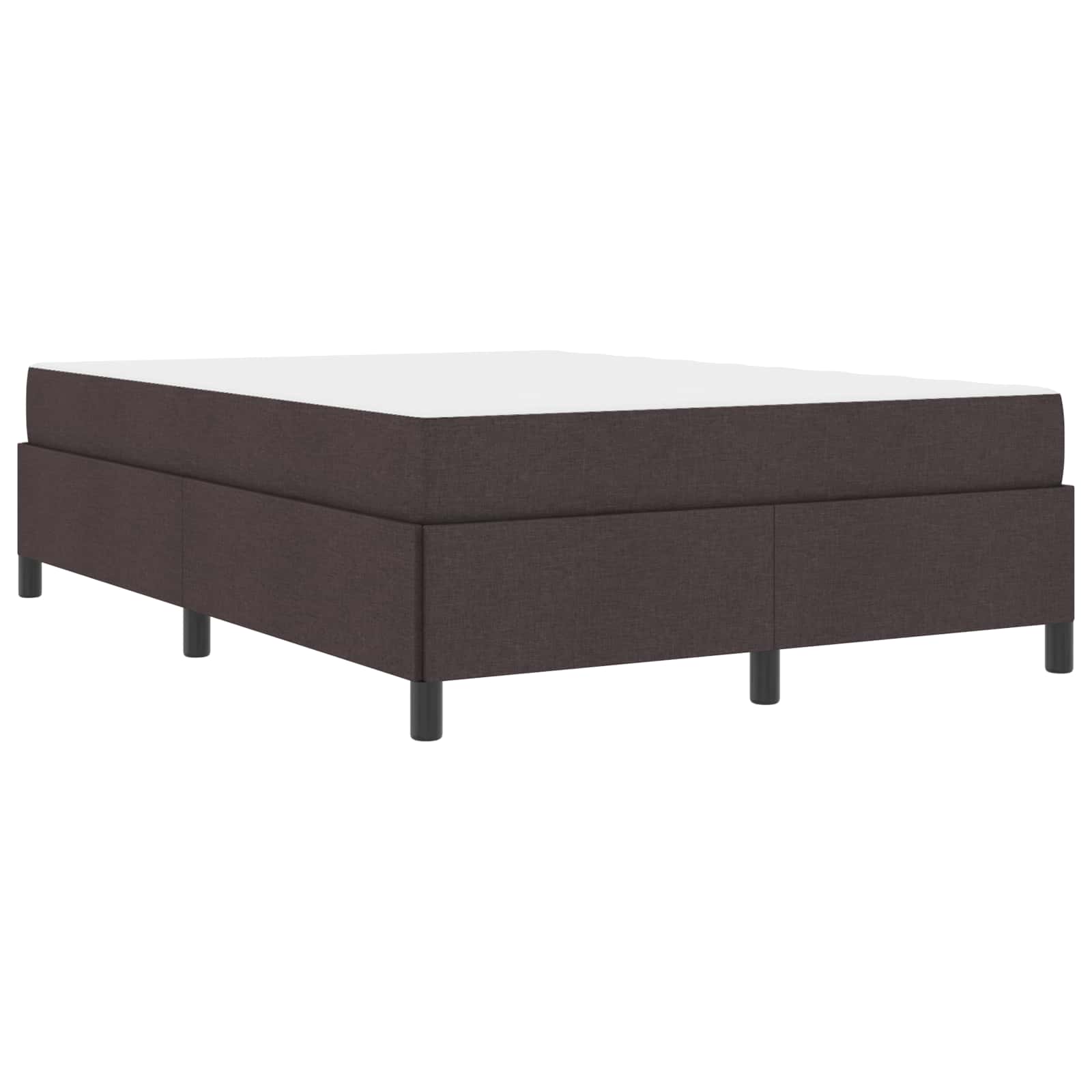 vidaXL Łóżko sprężynowe Ciemny brąz 160 x 200 cm tkanina