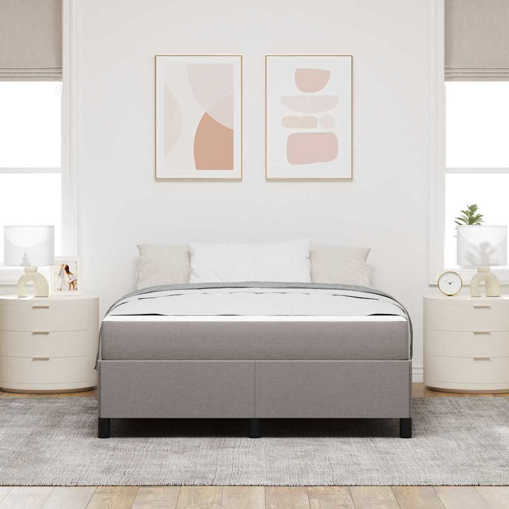 vidaXL Łóżko sprężynowe Ciemnoszary 160 x 200 cm tkanina
