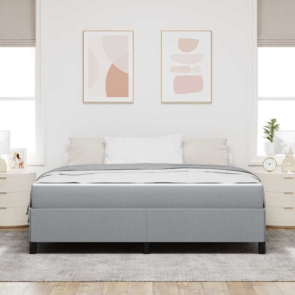 vidaXL Łóżko sprężynowe Jasnoszary 180 x 200 cm tkanina