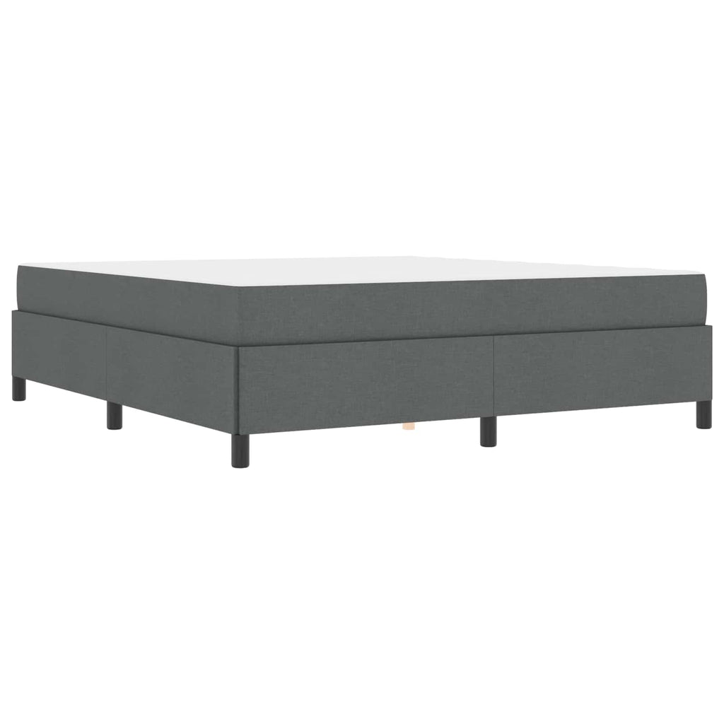 vidaXL Łóżko sprężynowe Ciemnoszary 180 x 200 cm tkanina