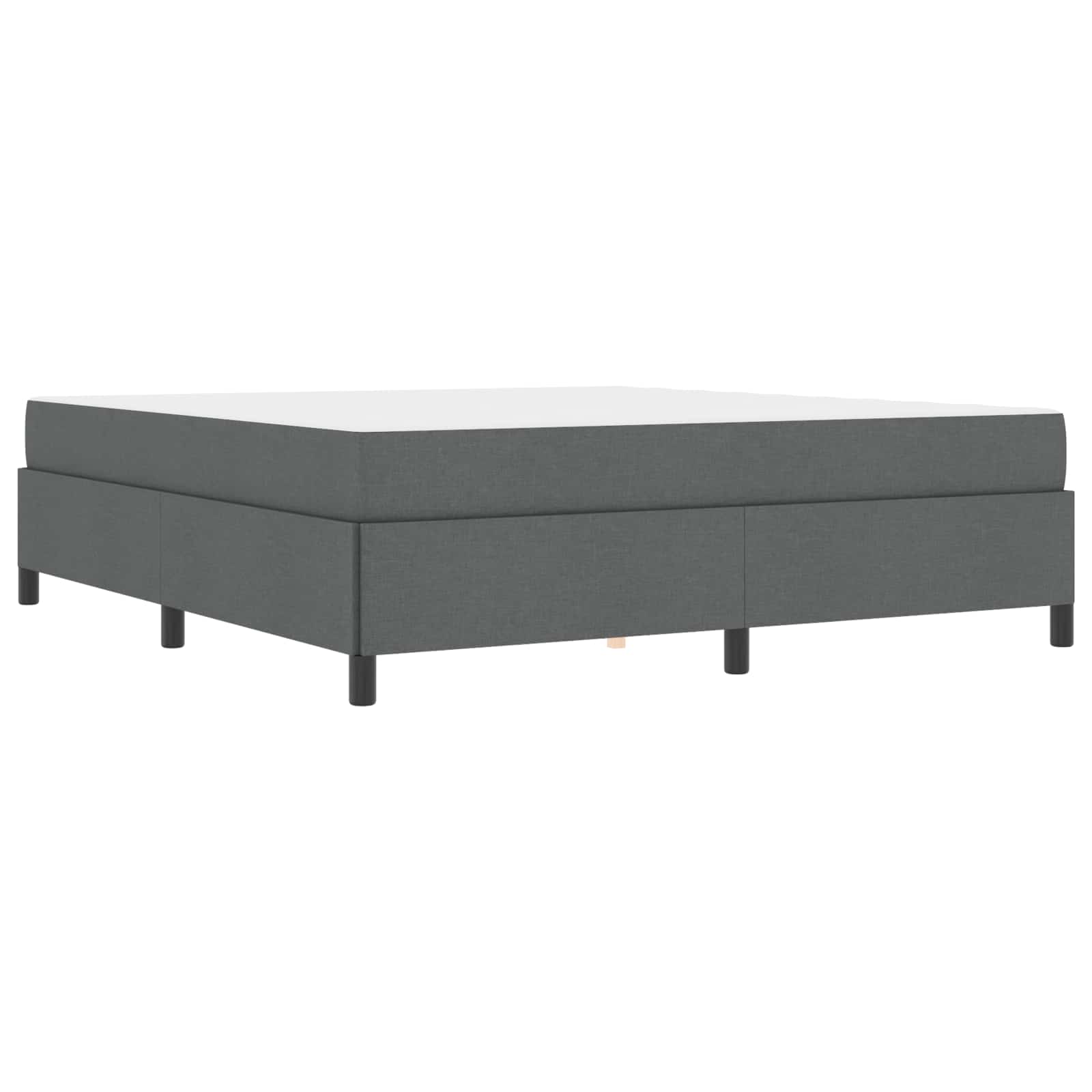 vidaXL Łóżko sprężynowe Ciemnoszary 180 x 200 cm tkanina