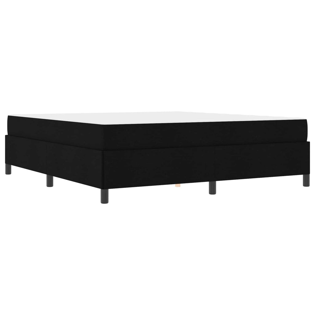 vidaXL Łóżko sprężynowe Czarny 180 x 200 cm tkanina