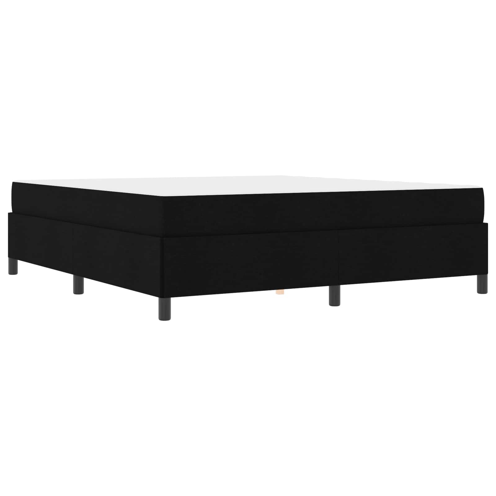 vidaXL Łóżko sprężynowe Czarny 180 x 200 cm tkanina