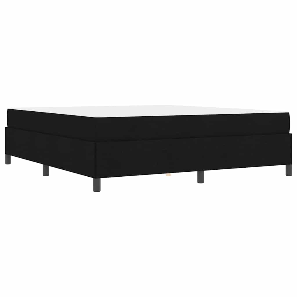 vidaXL Łóżko sprężynowe Czarny 180 x 200 cm tkanina