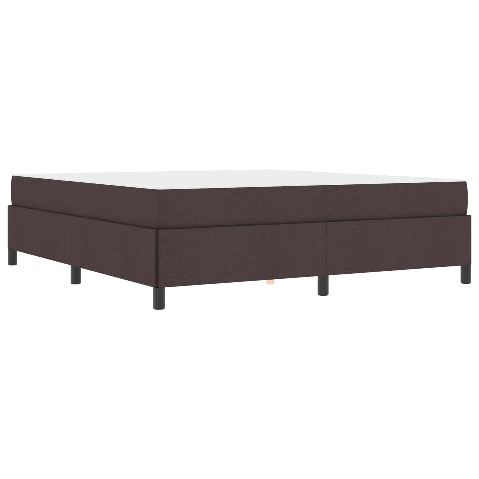 vidaXL Łóżko sprężynowe Ciemny brąz 180 x 200 cm tkanina