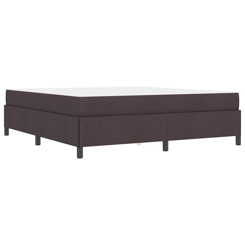 vidaXL Łóżko sprężynowe Ciemny brąz 180 x 200 cm tkanina