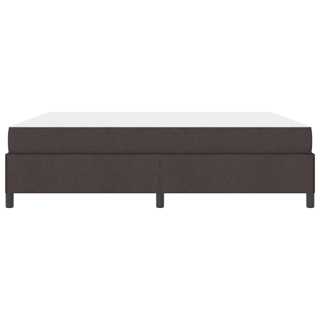 vidaXL Łóżko sprężynowe Ciemny brąz 180 x 200 cm tkanina