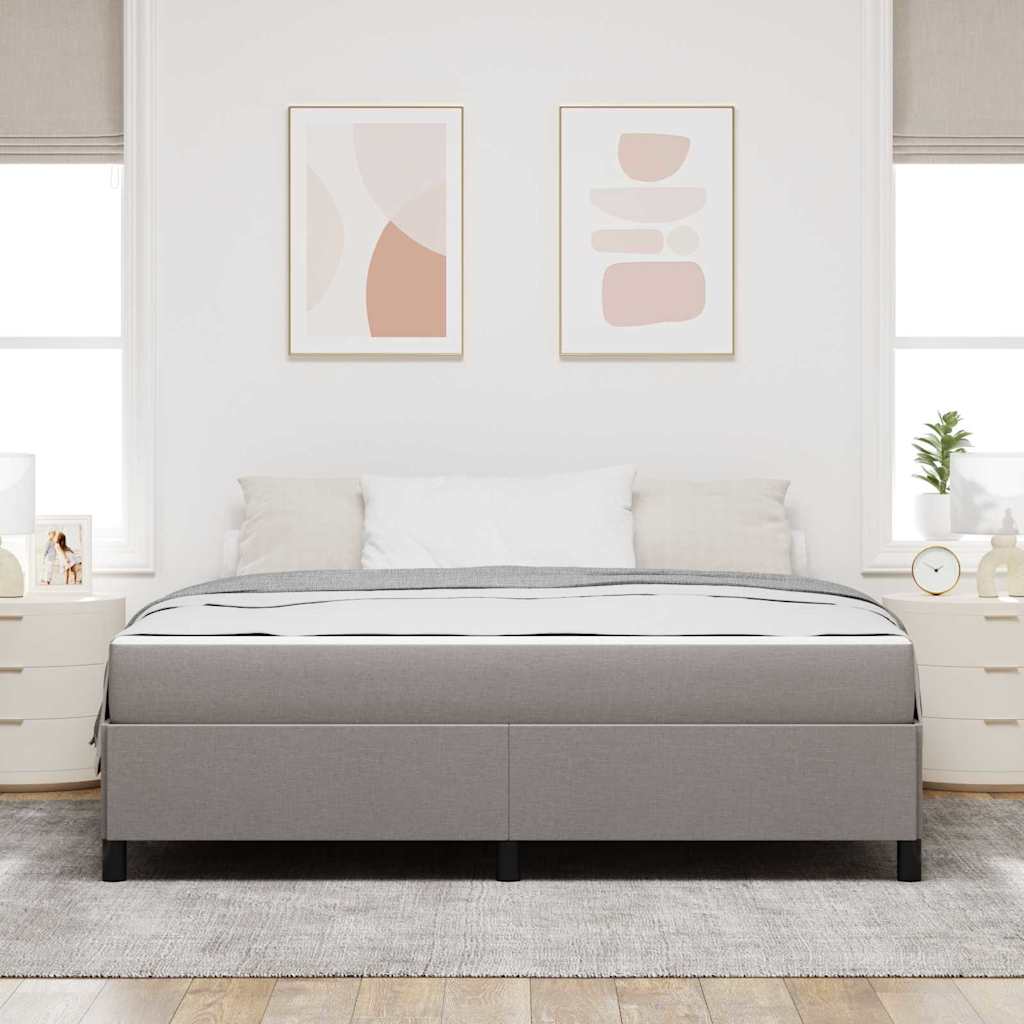 vidaXL Łóżko sprężynowe Ciemnoszary 180 x 200 cm tkanina