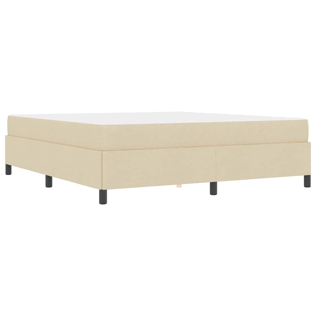 vidaXL Łóżko sprężynowe Kremowy 180 x 200 cm tkanina