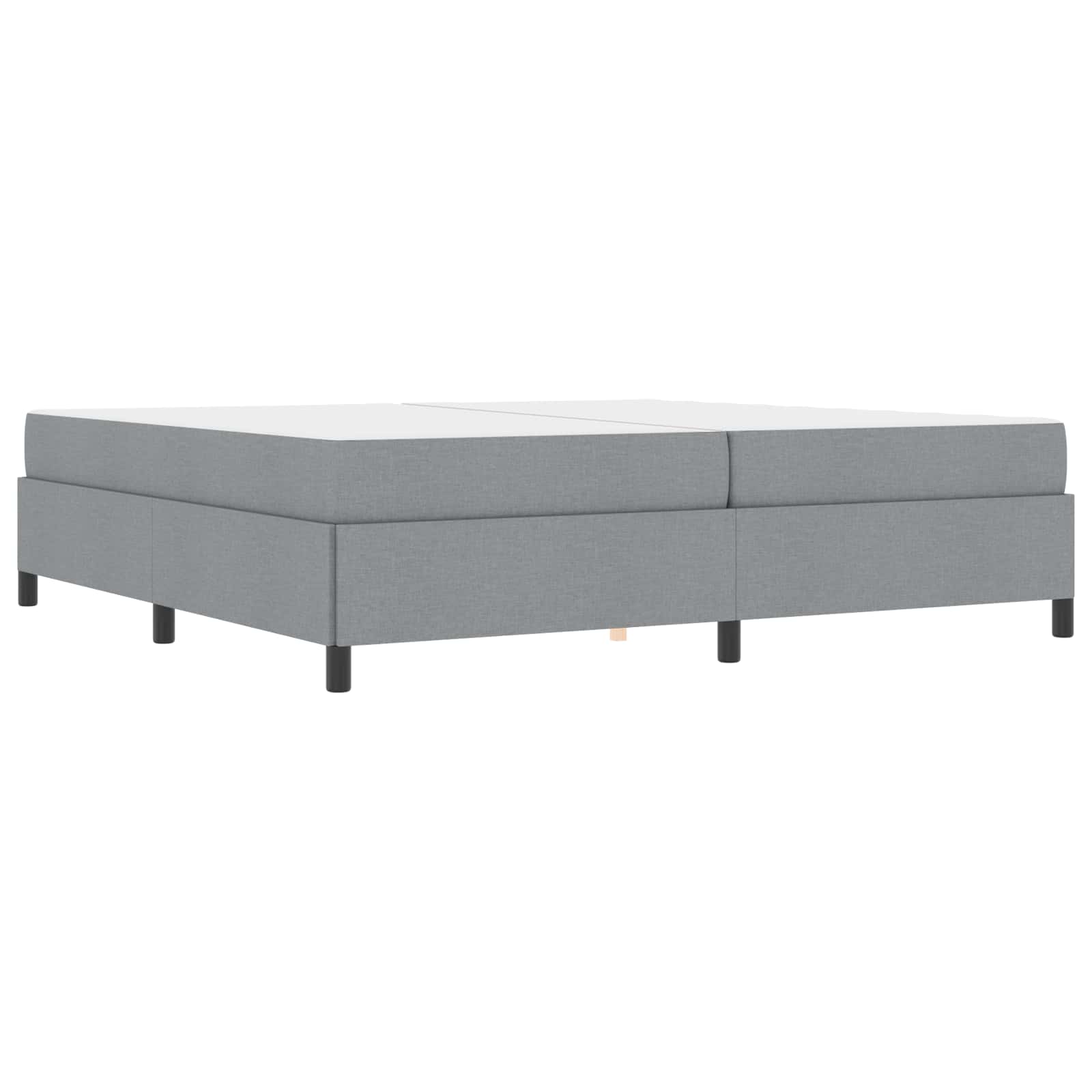 vidaXL Łóżko sprężynowe z materacem Jasnoszary 200 x 200 cm tkanina