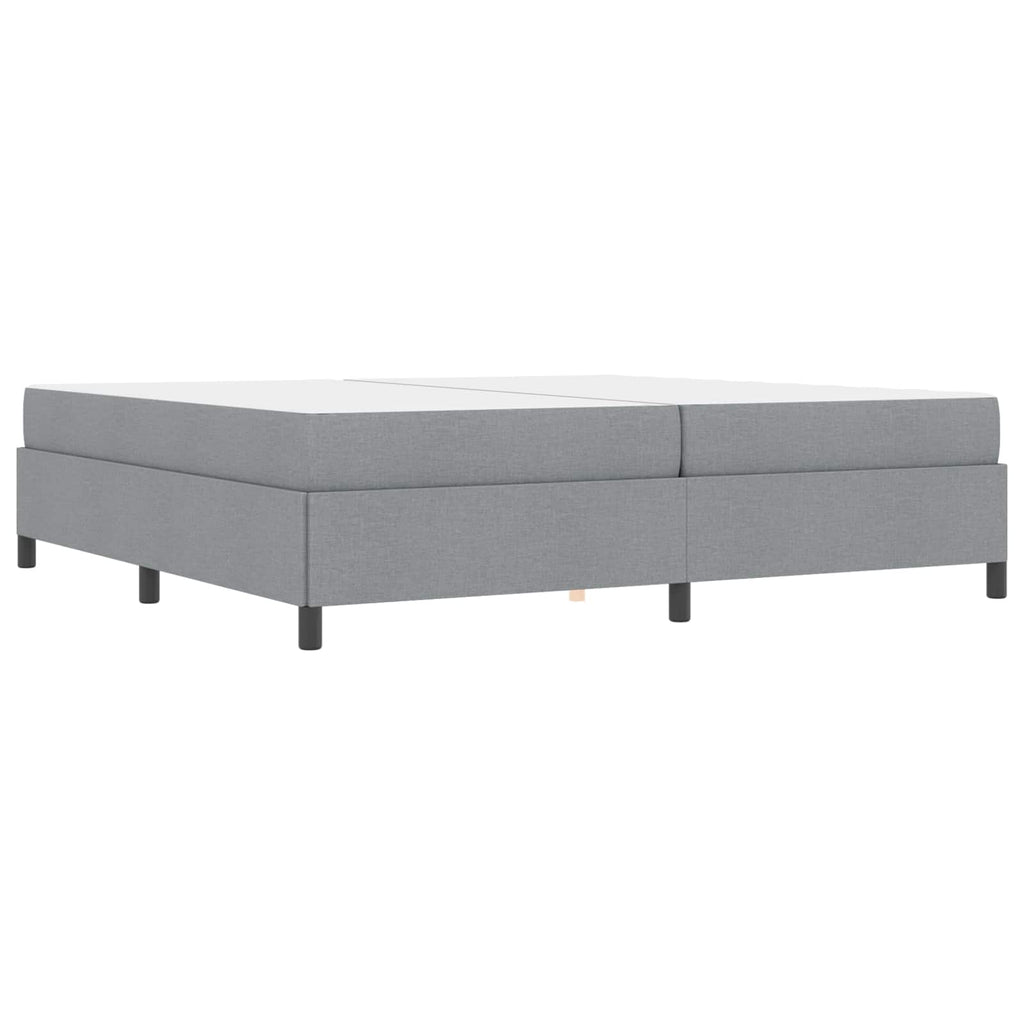 vidaXL Łóżko sprężynowe z materacem Jasnoszary 200 x 200 cm tkanina