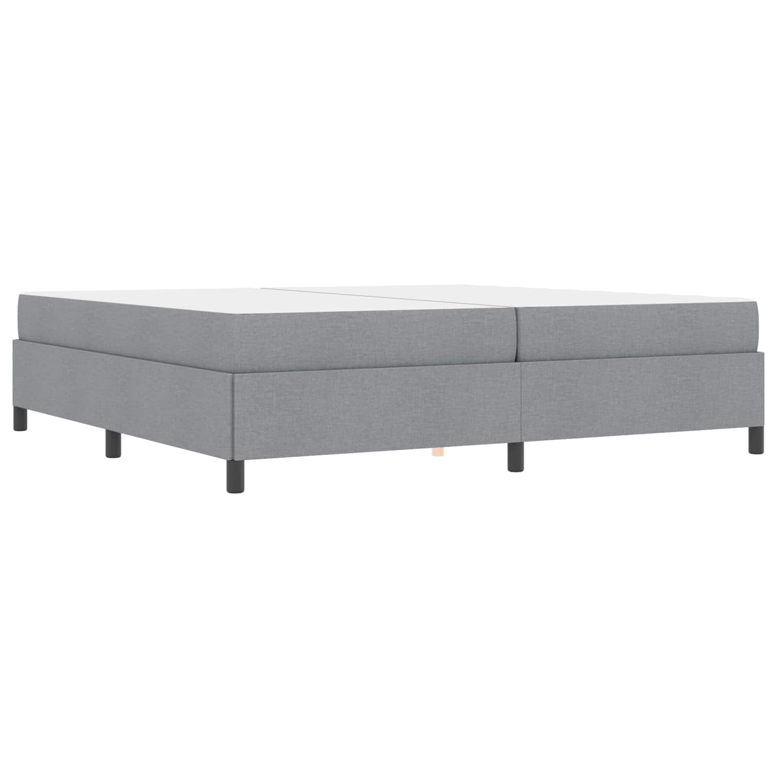 vidaXL Łóżko sprężynowe z materacem Jasnoszary 200 x 200 cm tkanina