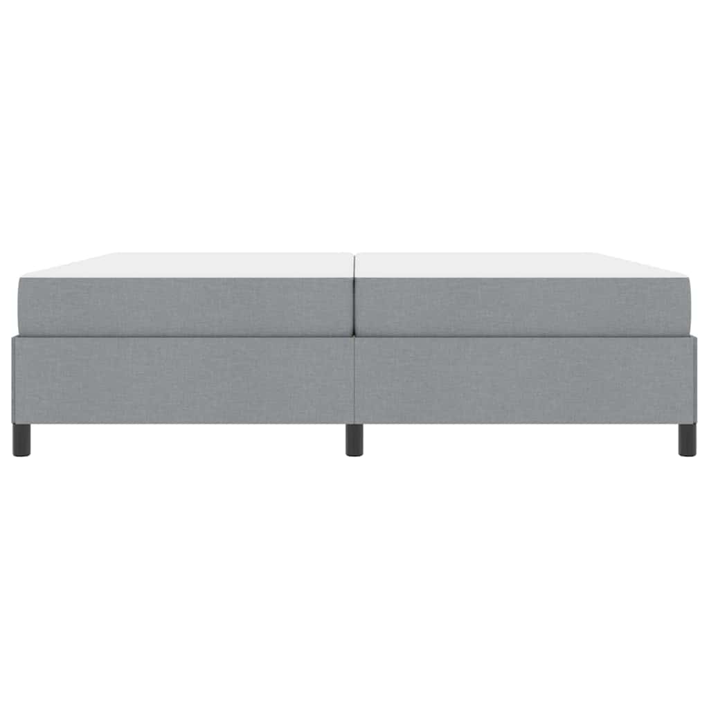 vidaXL Łóżko sprężynowe z materacem Jasnoszary 200 x 200 cm tkanina