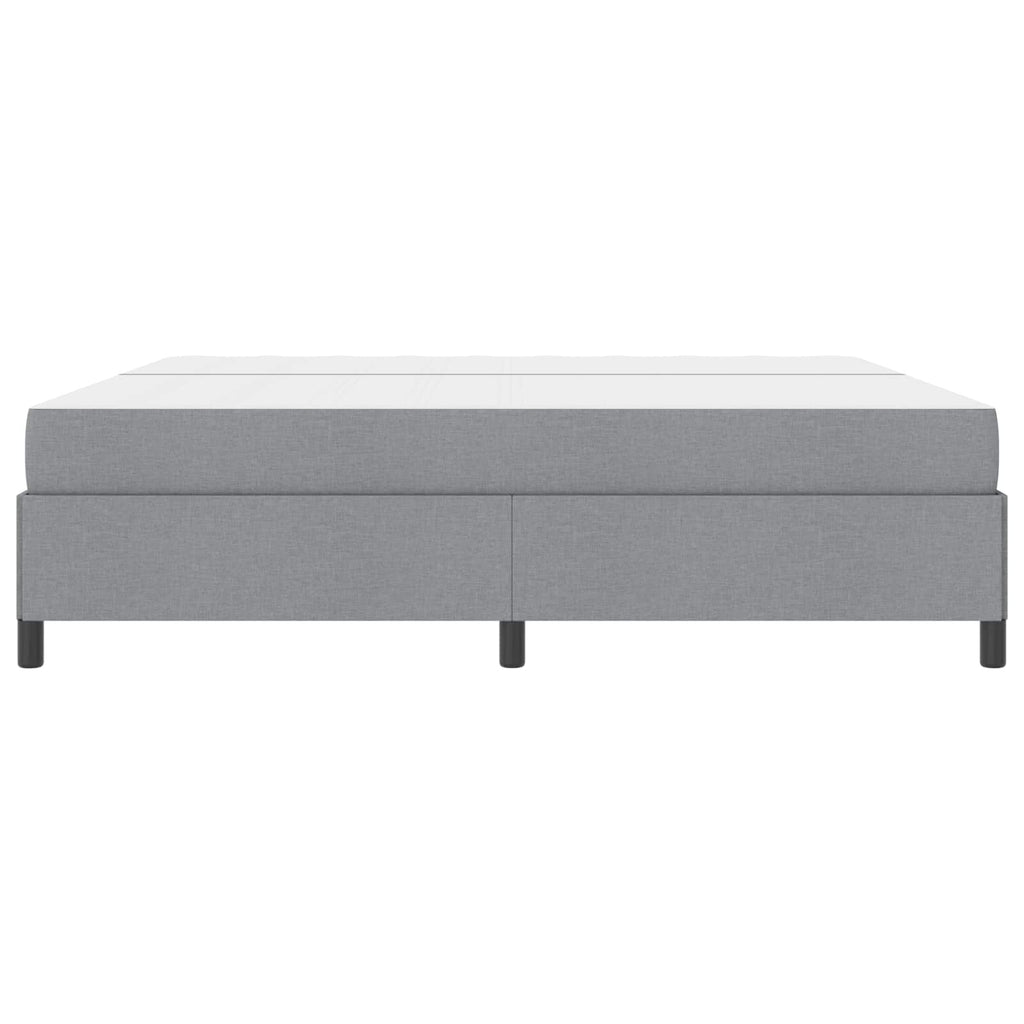 vidaXL Łóżko sprężynowe z materacem Jasnoszary 200 x 200 cm tkanina