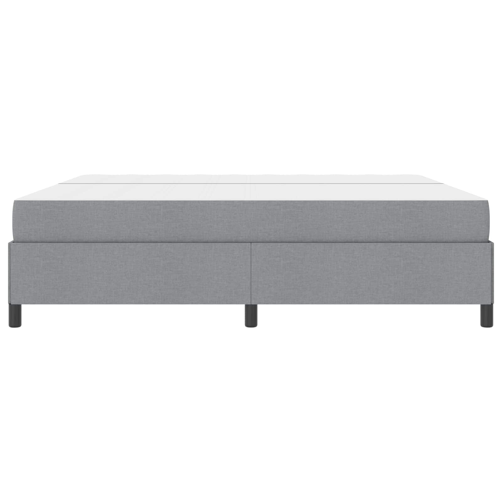 vidaXL Łóżko sprężynowe z materacem Jasnoszary 200 x 200 cm tkanina
