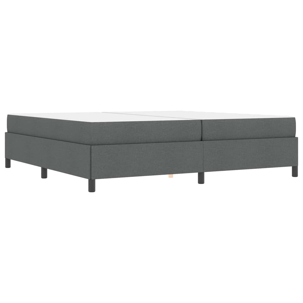 vidaXL Łóżko sprężynowe z materacem Ciemnoszary 200 x 200 cm tkanina