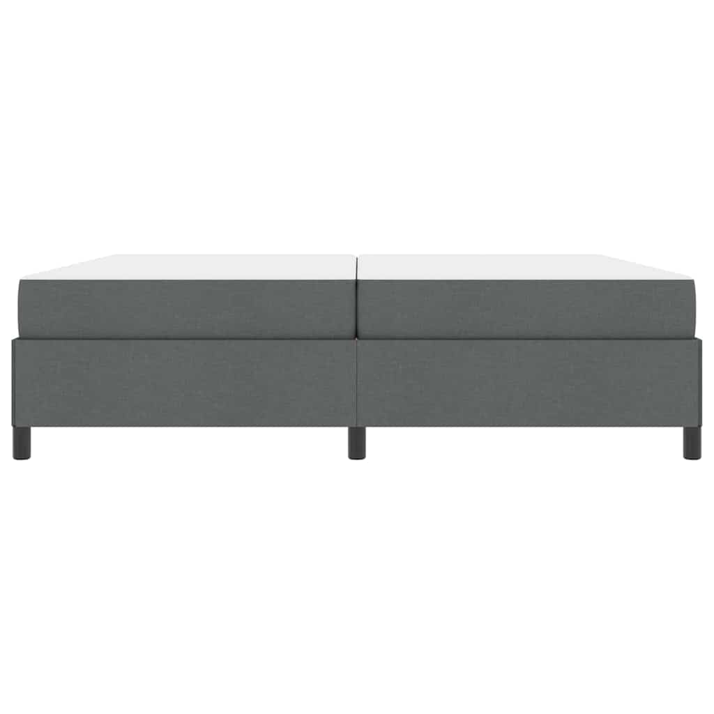 vidaXL Łóżko sprężynowe z materacem Ciemnoszary 200 x 200 cm tkanina