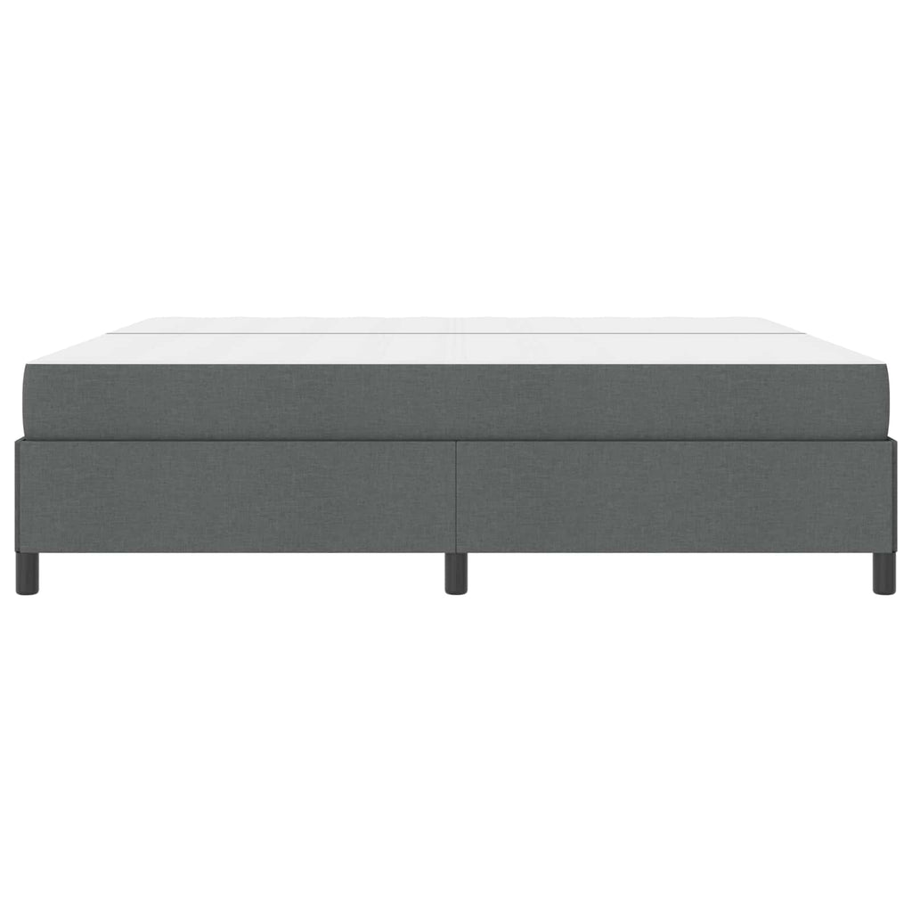 vidaXL Łóżko sprężynowe z materacem Ciemnoszary 200 x 200 cm tkanina