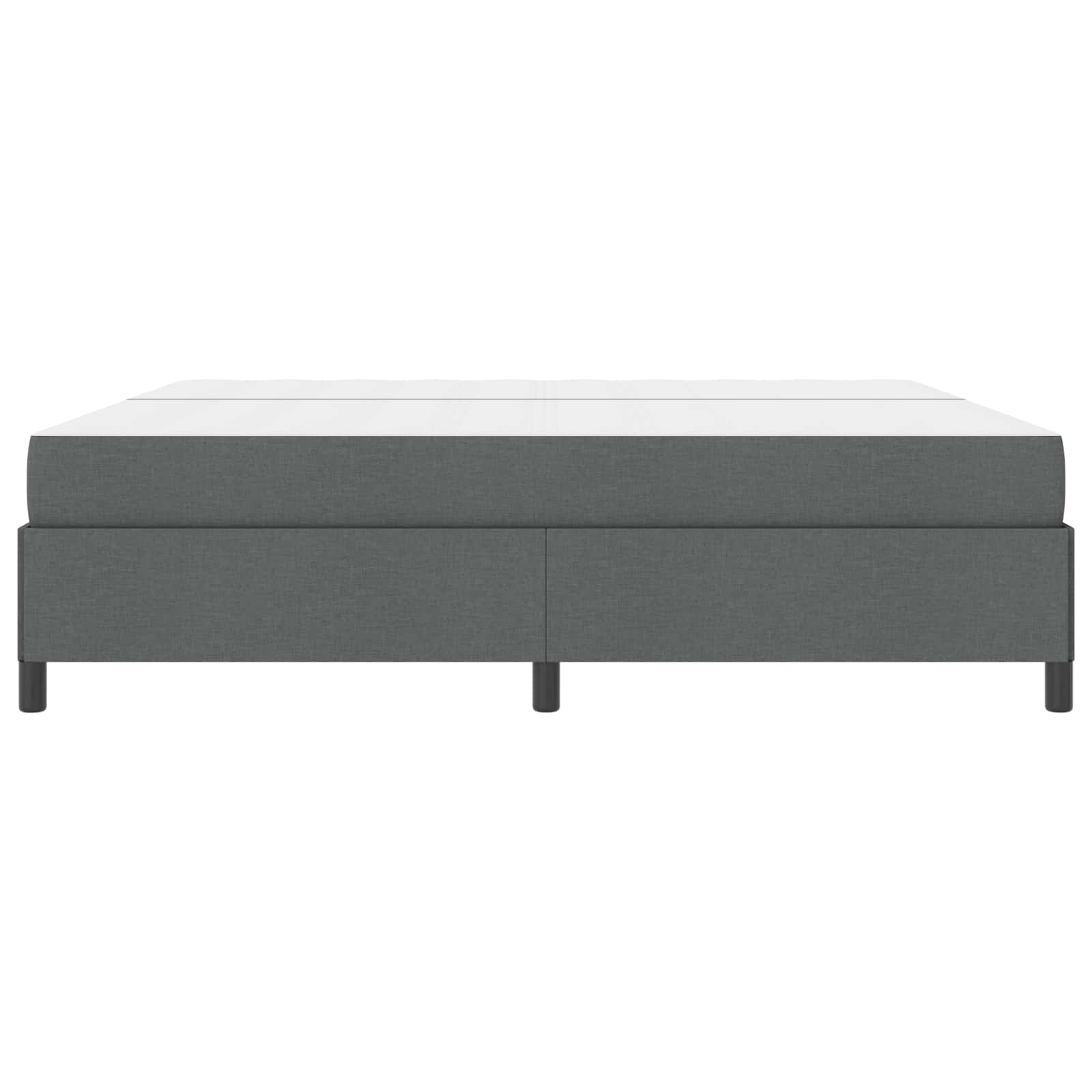 vidaXL Łóżko sprężynowe z materacem Ciemnoszary 200 x 200 cm tkanina