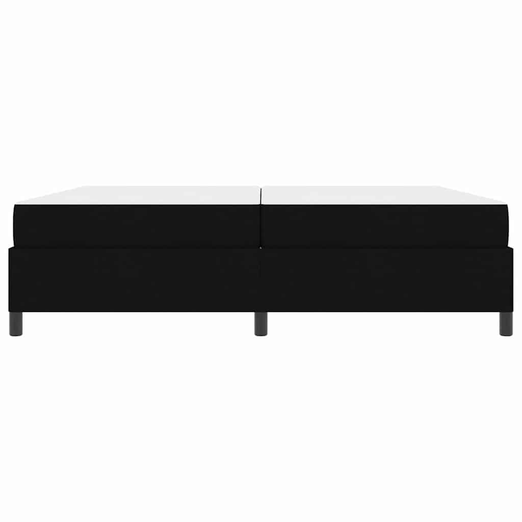 vidaXL Łóżko sprężynowe z materacem Czarny 200 x 200 cm tkanina