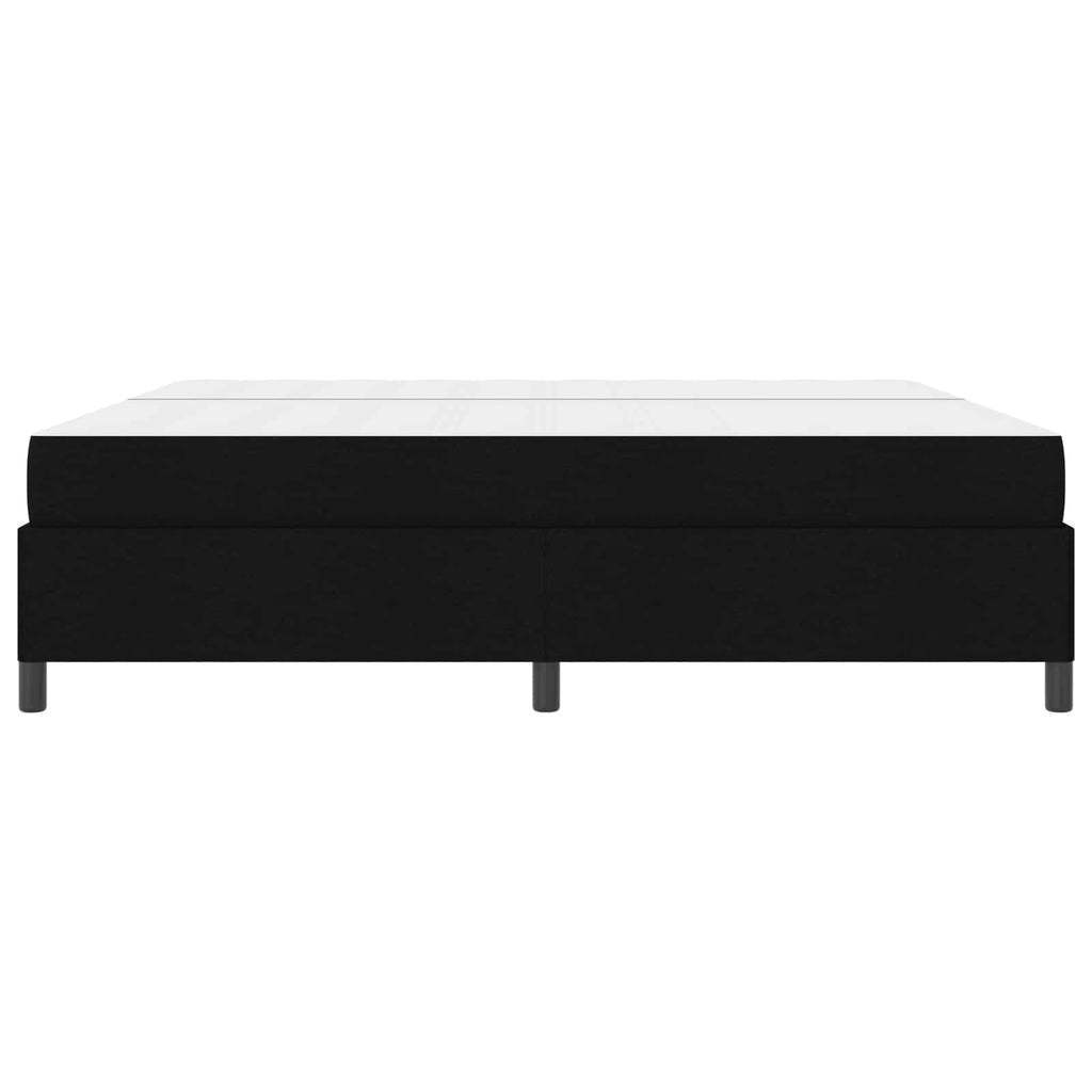 vidaXL Łóżko sprężynowe z materacem Czarny 200 x 200 cm tkanina