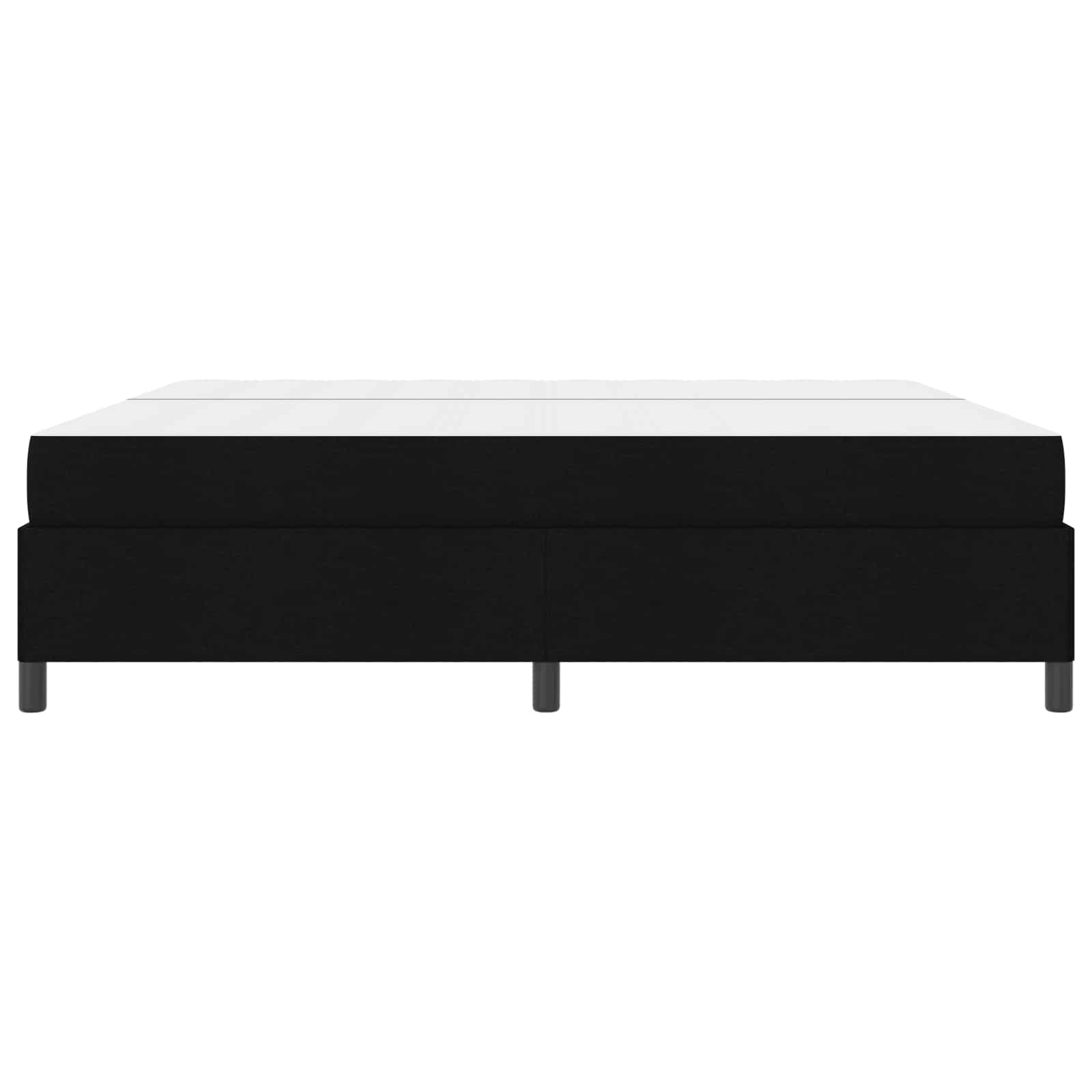 vidaXL Łóżko sprężynowe z materacem Czarny 200 x 200 cm tkanina