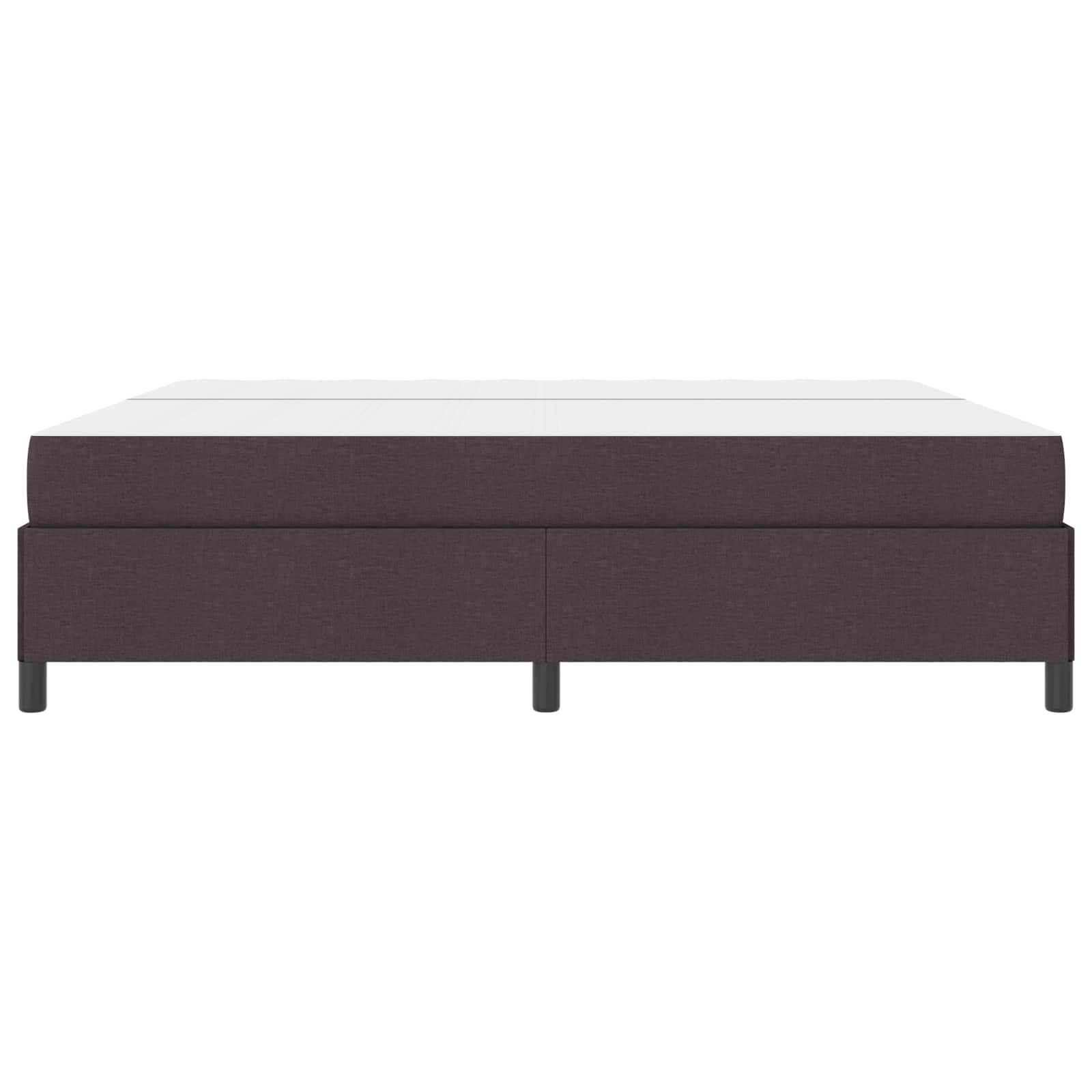 vidaXL Łóżko sprężynowe z materacem Ciemny brąz 200 x 200 cm tkanina