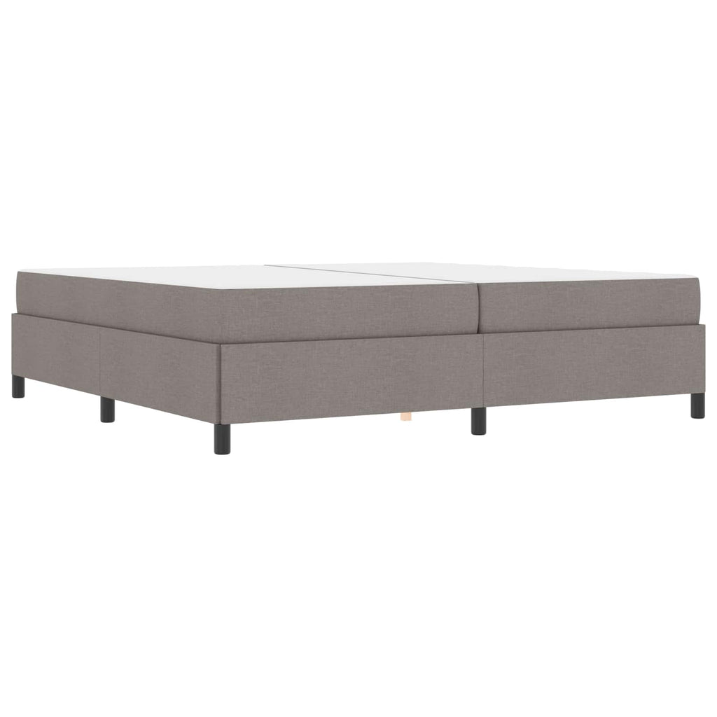 vidaXL Łóżko sprężynowe z materacem Ciemnoszary 200 x 200 cm tkanina