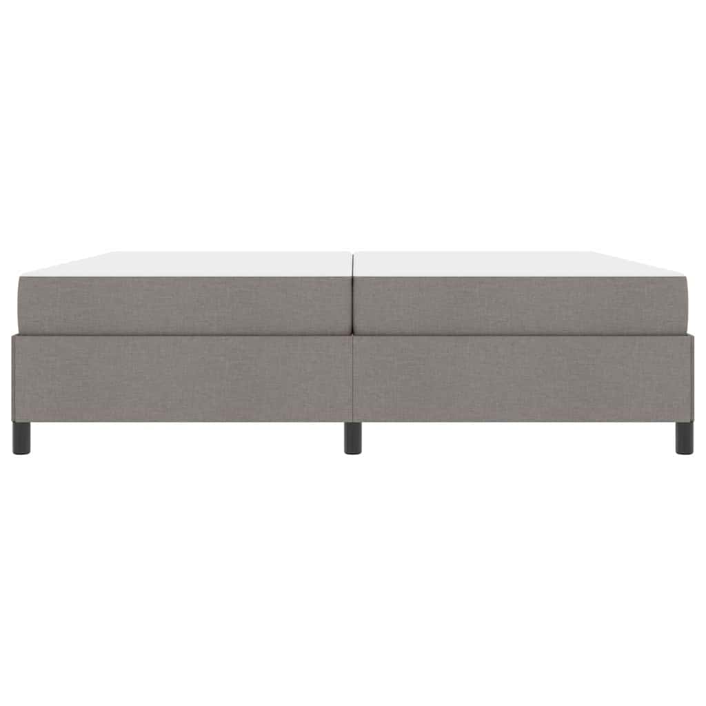vidaXL Łóżko sprężynowe z materacem Ciemnoszary 200 x 200 cm tkanina