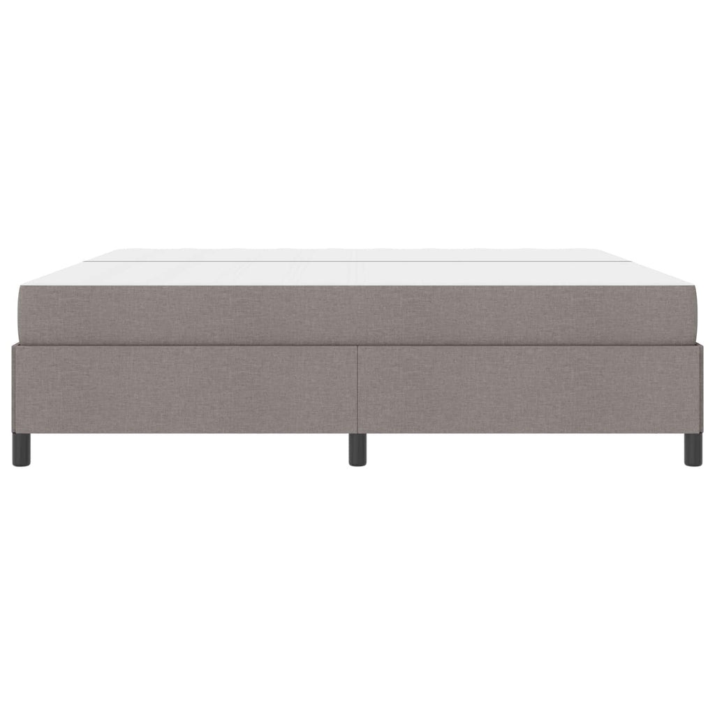 vidaXL Łóżko sprężynowe z materacem Ciemnoszary 200 x 200 cm tkanina