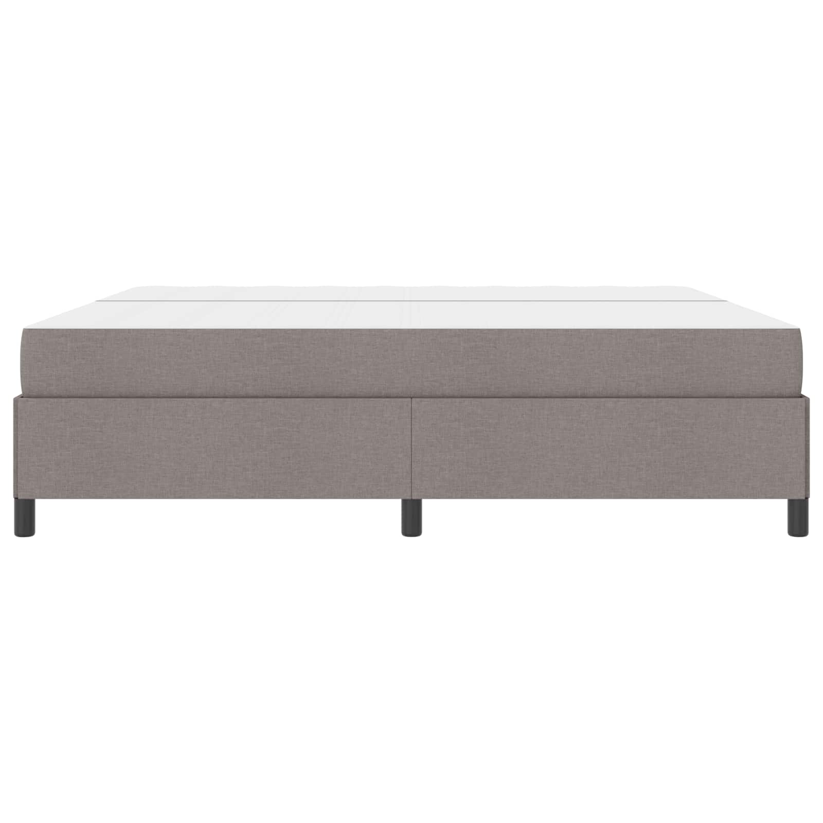 vidaXL Łóżko sprężynowe z materacem Ciemnoszary 200 x 200 cm tkanina