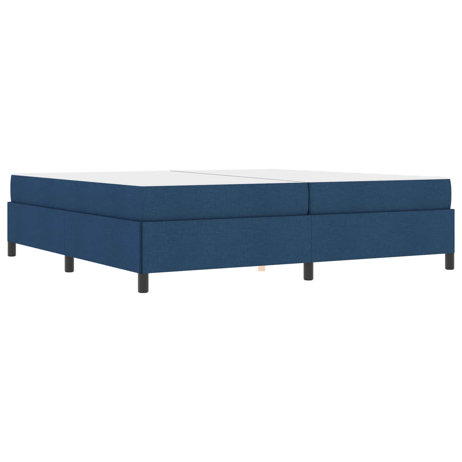 vidaXL Łóżko sprężynowe z materacem Niebieski 200 x 200 cm tkanina