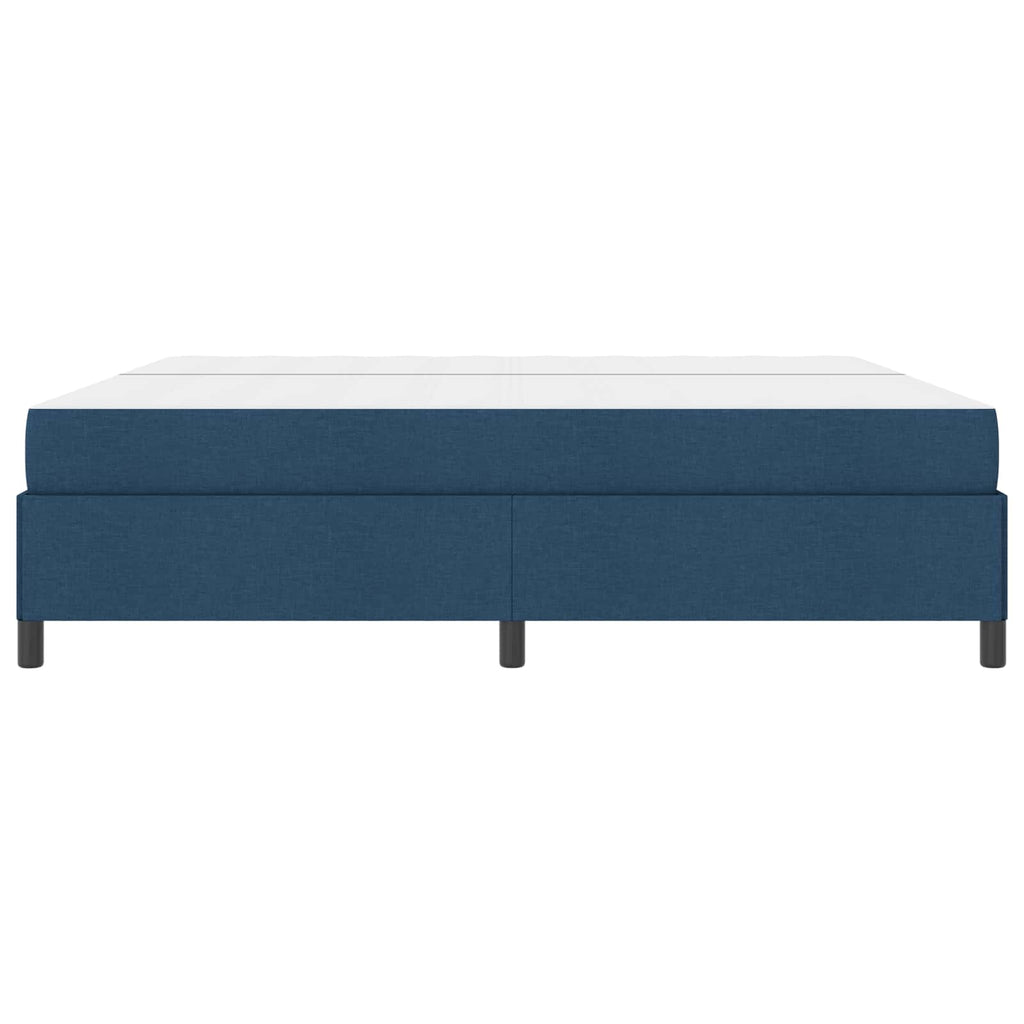 vidaXL Łóżko sprężynowe z materacem Niebieski 200 x 200 cm tkanina
