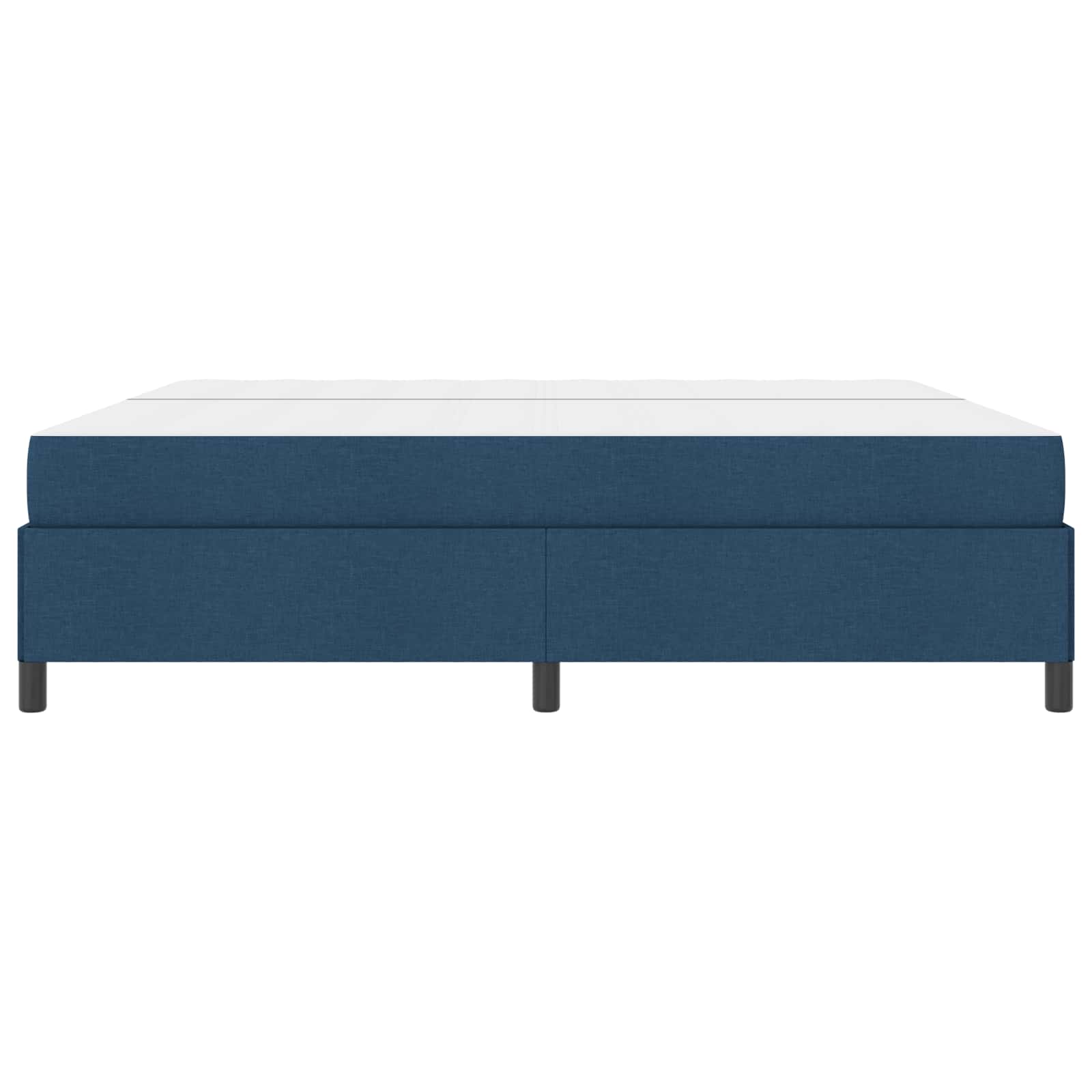 vidaXL Łóżko sprężynowe z materacem Niebieski 200 x 200 cm tkanina