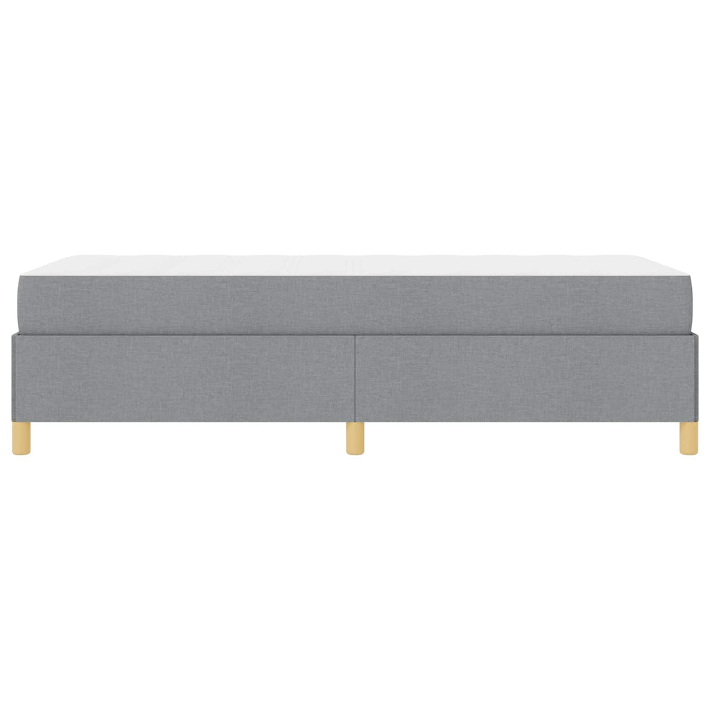 vidaXL Ramka łóżka z materacem Jasnoszary 80 x 200 cm tkanina